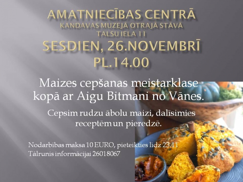 Maizes meistarklase