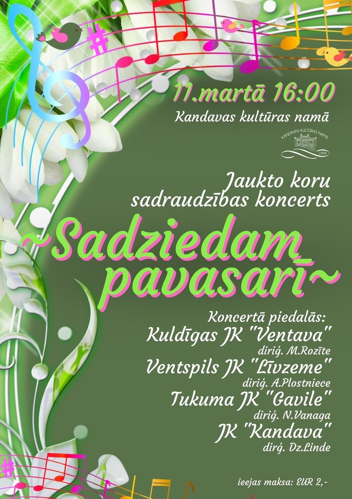 Jaukto koru sadraudzības koncerts "Sadziedam pavasarī"