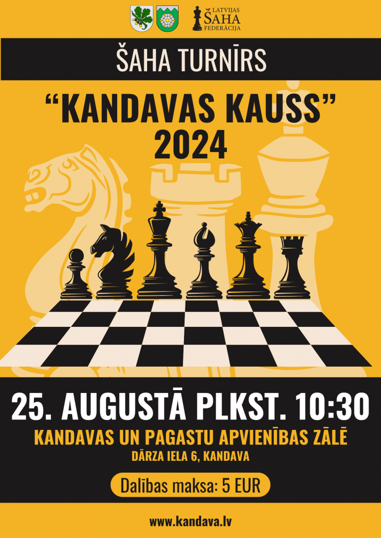 Šaha turnīrs “Kandavas kauss 2024”