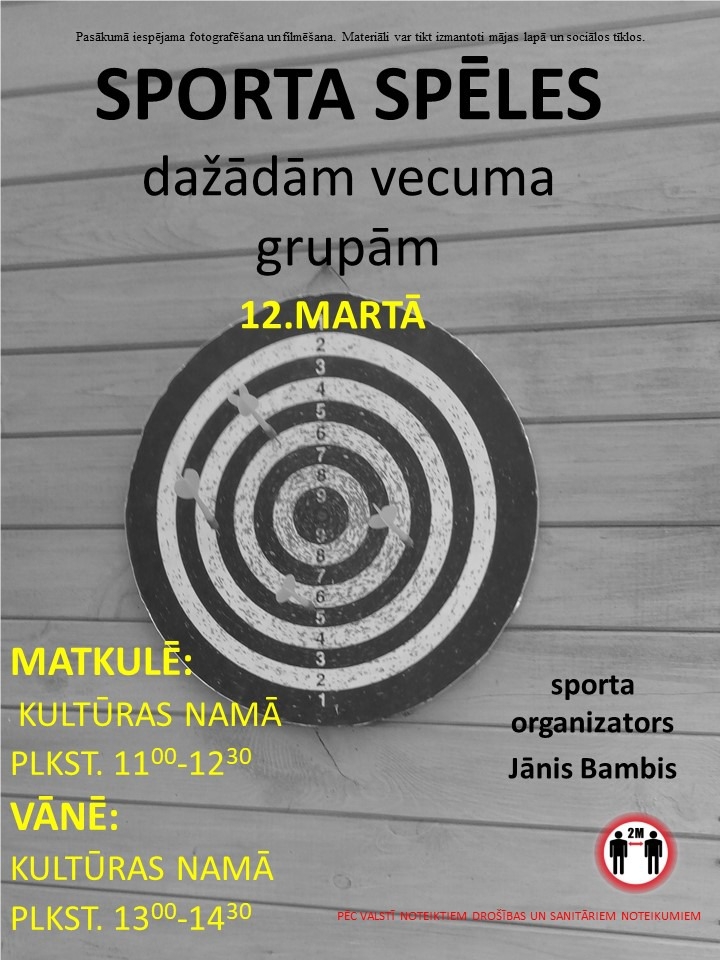 Sporta spēles dažādām vecuma grupām