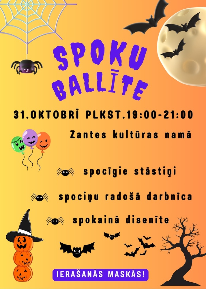 Pasākums bērniem „SPOKU BALLĪTE”