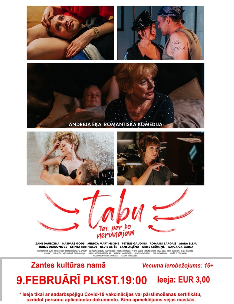 Kino - romantiska komēdija "TABU"