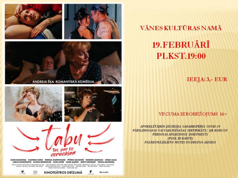 Romantiska komēdija "Tabu. Tas, par ko nerunājam"