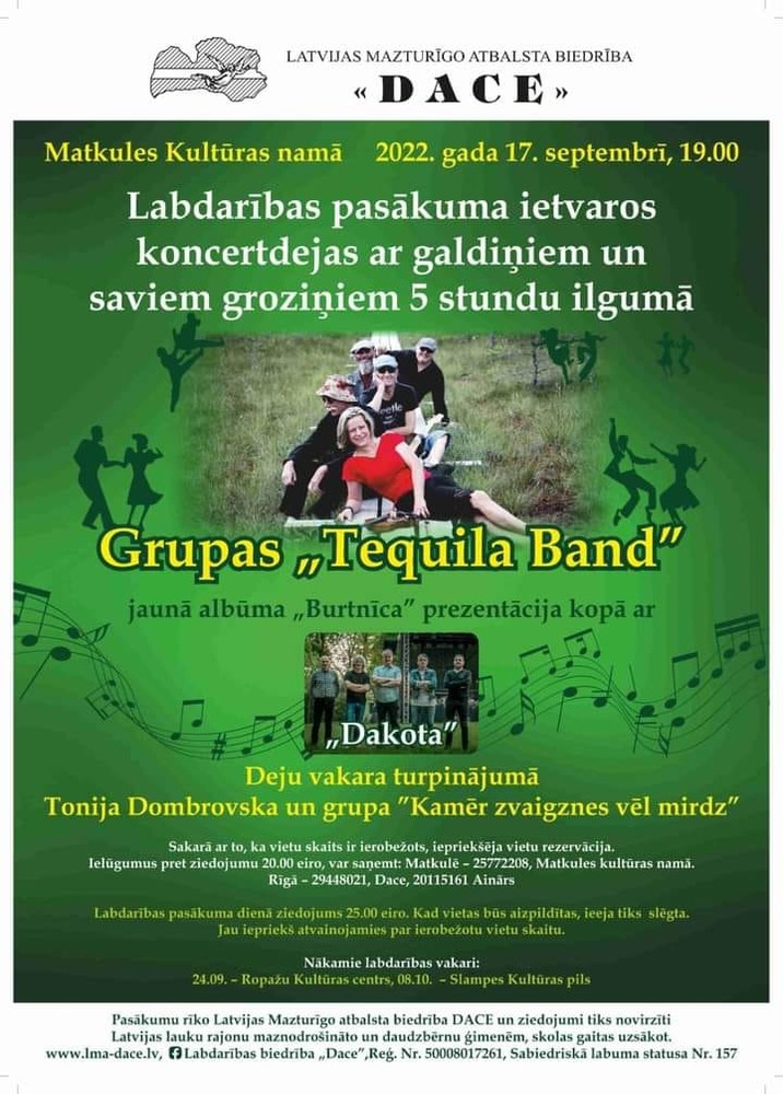 Grupas "Tequila Band" jaunā albūma "Burtnīca" prezentācija