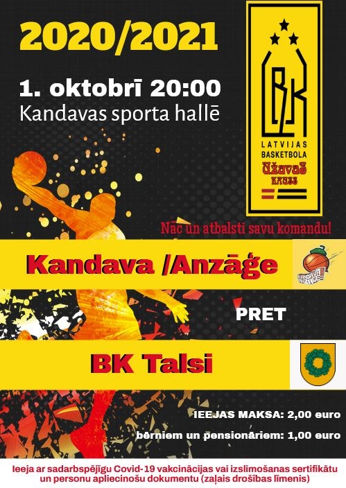 Latvijas basketbola Užavas kauss: Kandava/Anzāģe - Talsi