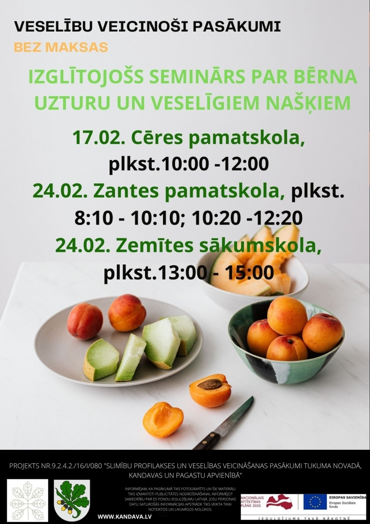 Februārī turpinās slimību profilakses un veselības veicināšanas pasākumi Kandavas un pagastu apvienības teritorijā