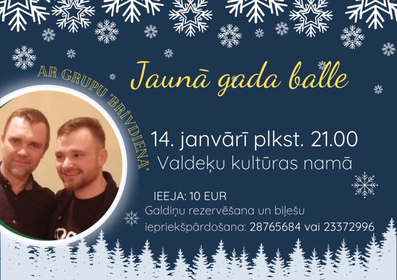 Jaunā gada balle ar grupu "Brīvdiena"
