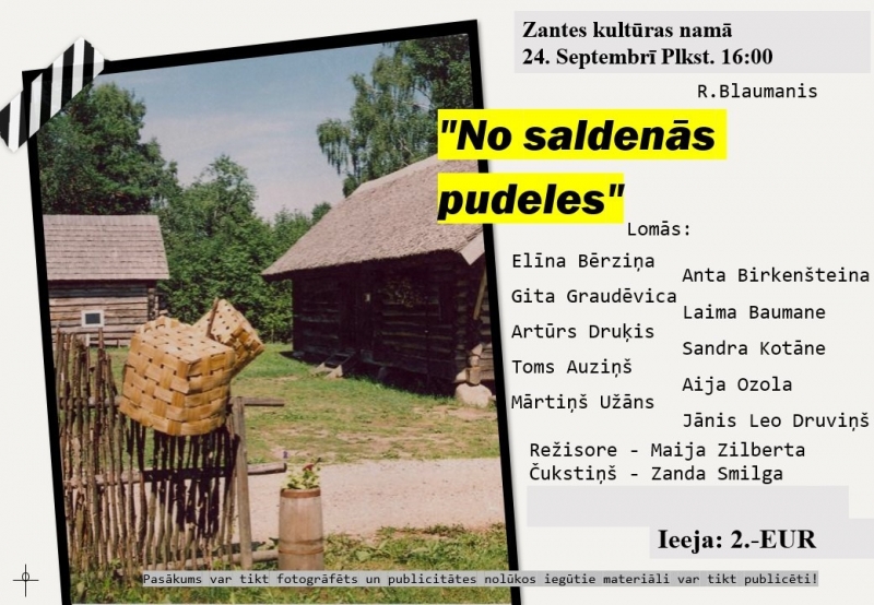 Matkules amatierteātra izrāde - R.Blaumanis "No saldenās pudeles" 