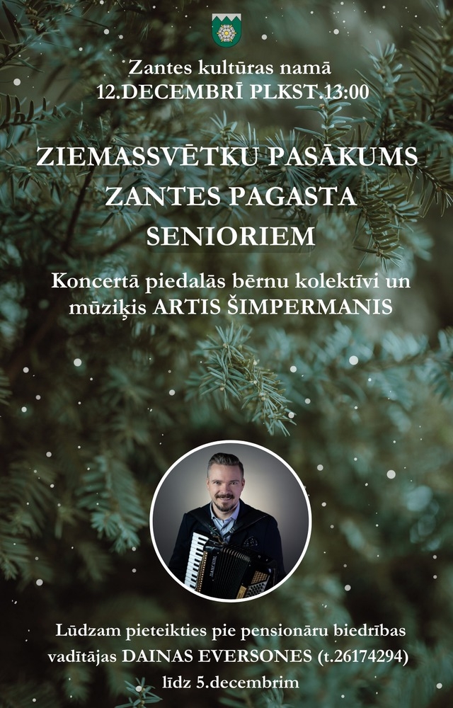 Ziemassvētku pasākums Zantes pagasta senioriem
