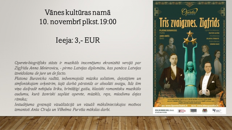 Kino. Trīs zvaigznes. Zigfrīds. 