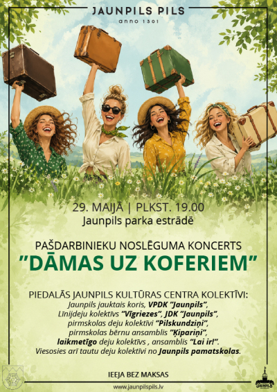 Dāmas uz koferiem