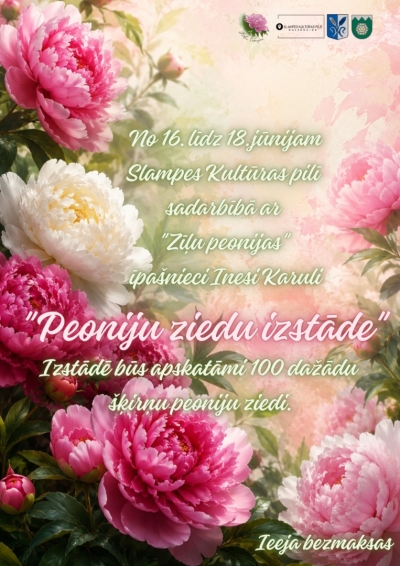 Peoniju ziedu izstāde