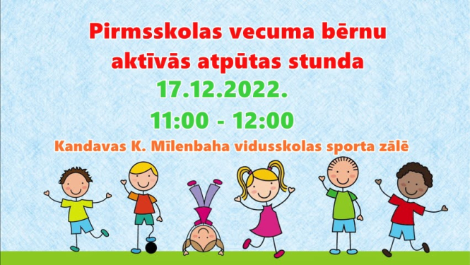 Pirmsskolas vecuma bērnu aktīvās atpūtas stunda