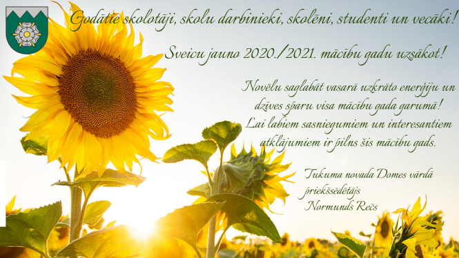 Sveiciens jauno mācību gadu uzsākot!