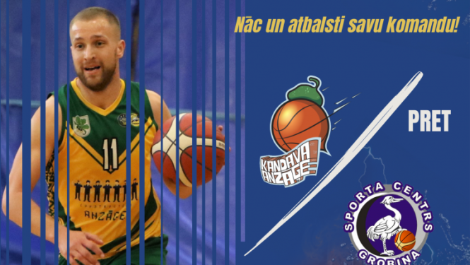 Ramirent Nacionālās basketbola līgas spēle: Kandava/Anzāģe - BK Grobiņa