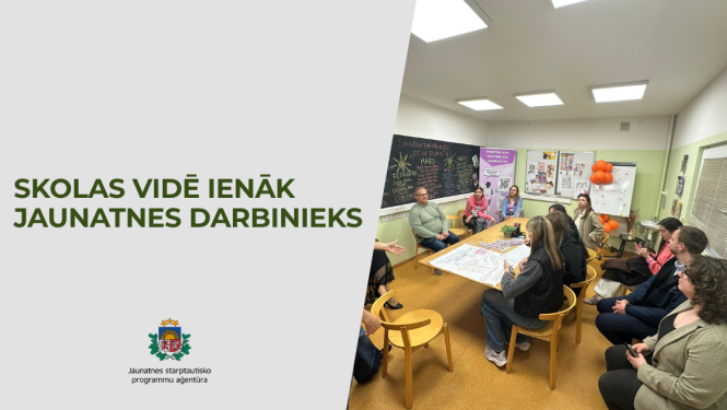 skolas vidē ienāk jaunatnes darbinieks