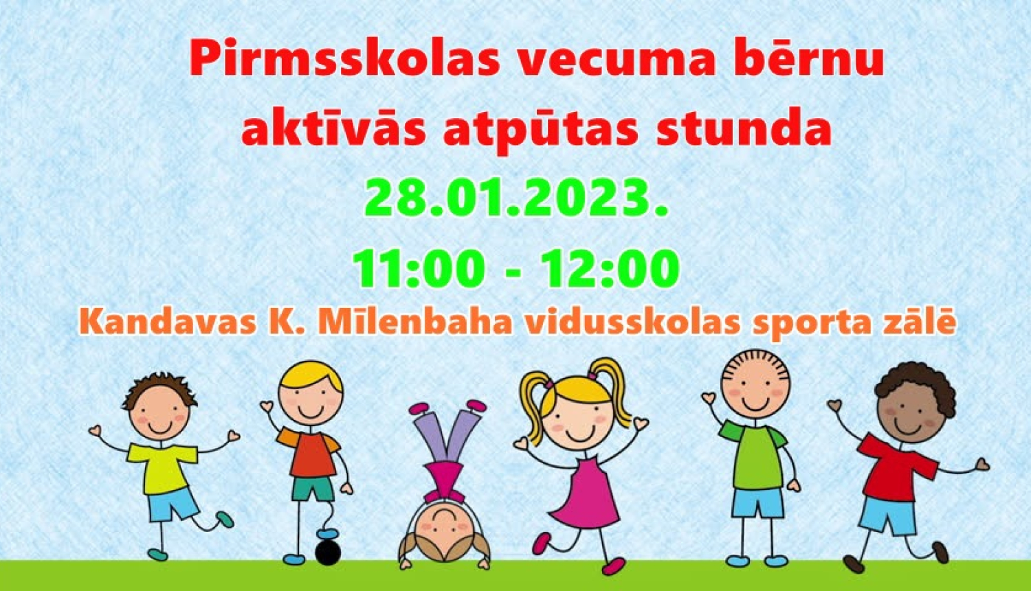 Pirmsskolas vecuma bērnu aktīvās atpūtas stunda