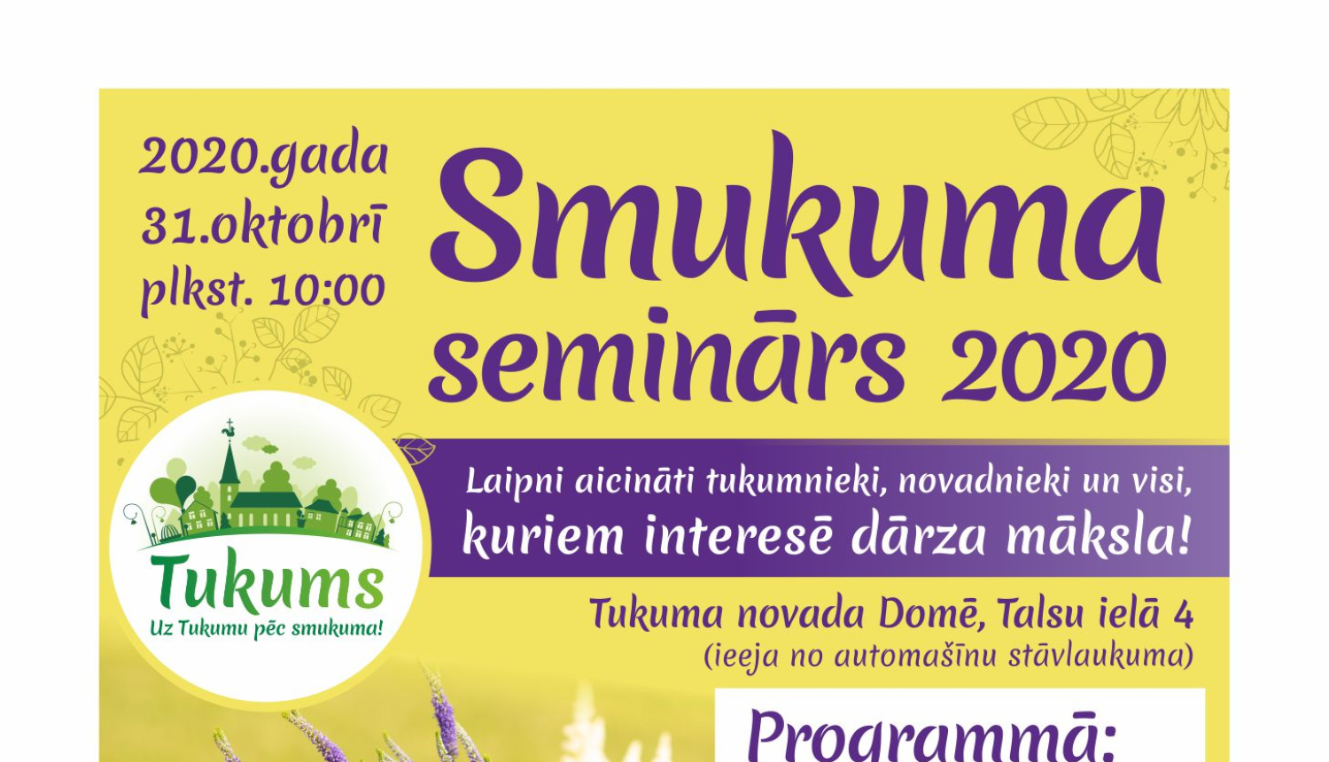 Smukuma seminārs 2020