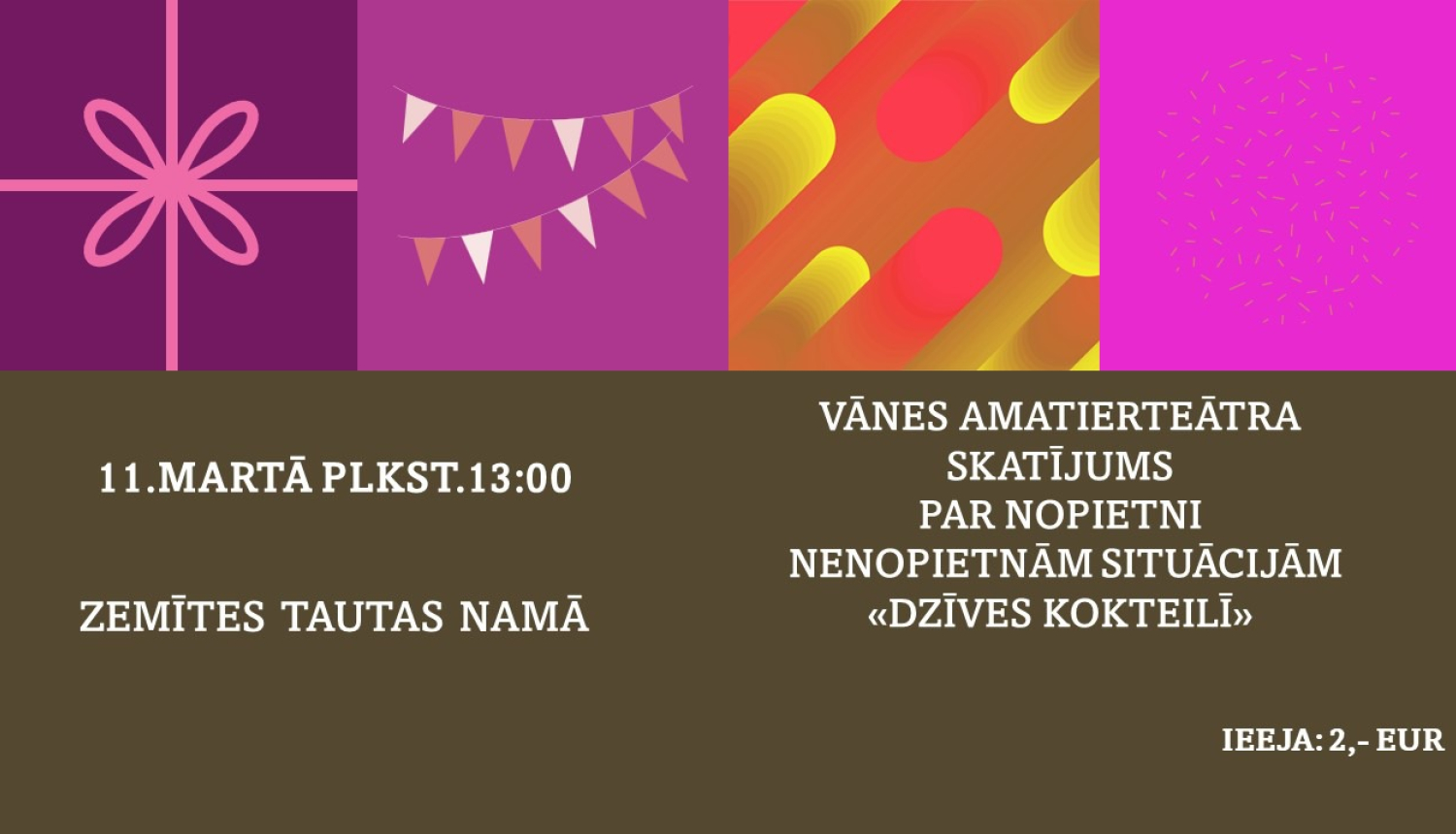 Vānes amatierteātra izrāde "Dzīves kokteilī" 