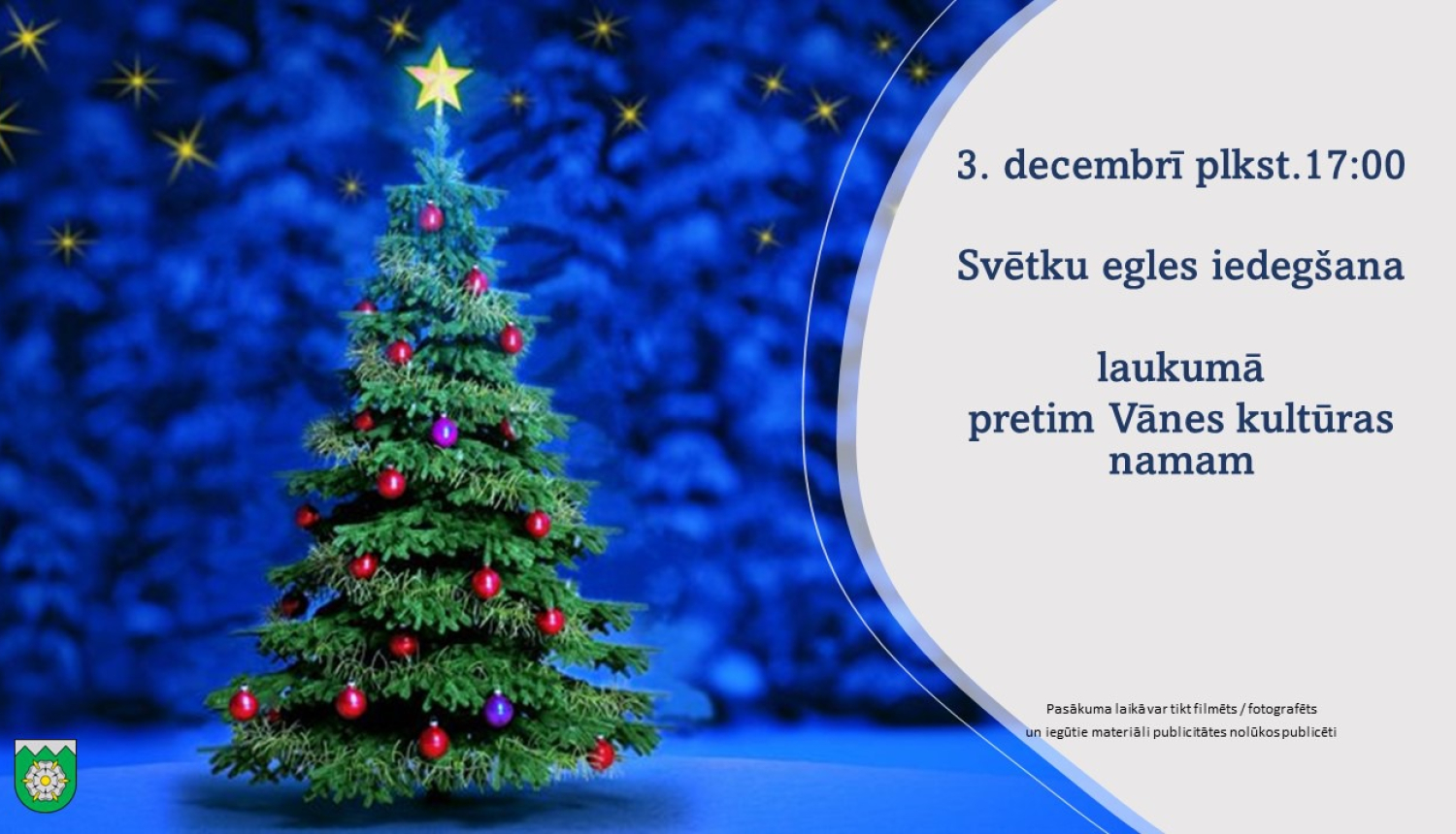 Svētku egles iedegšana