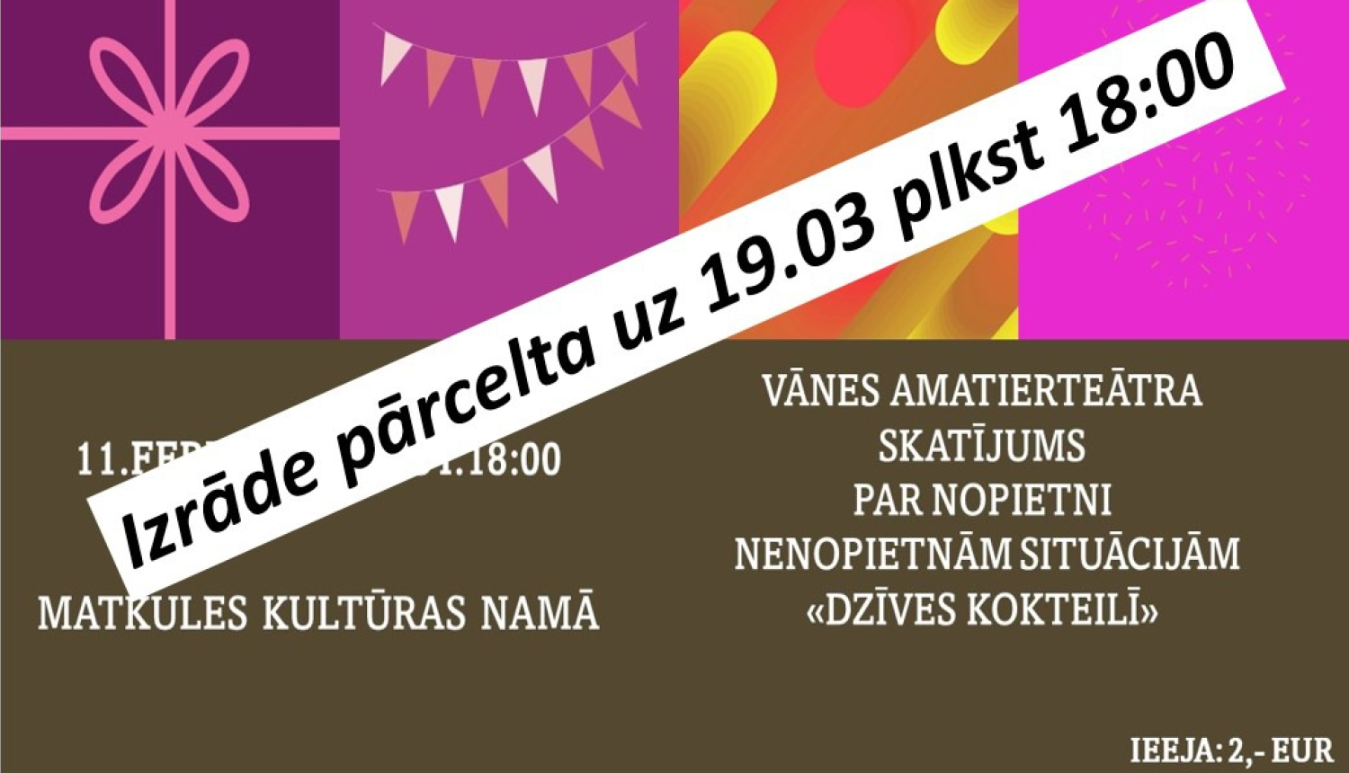 Vānes amatierteātra viesizrāde "Dzīves kokteilī"