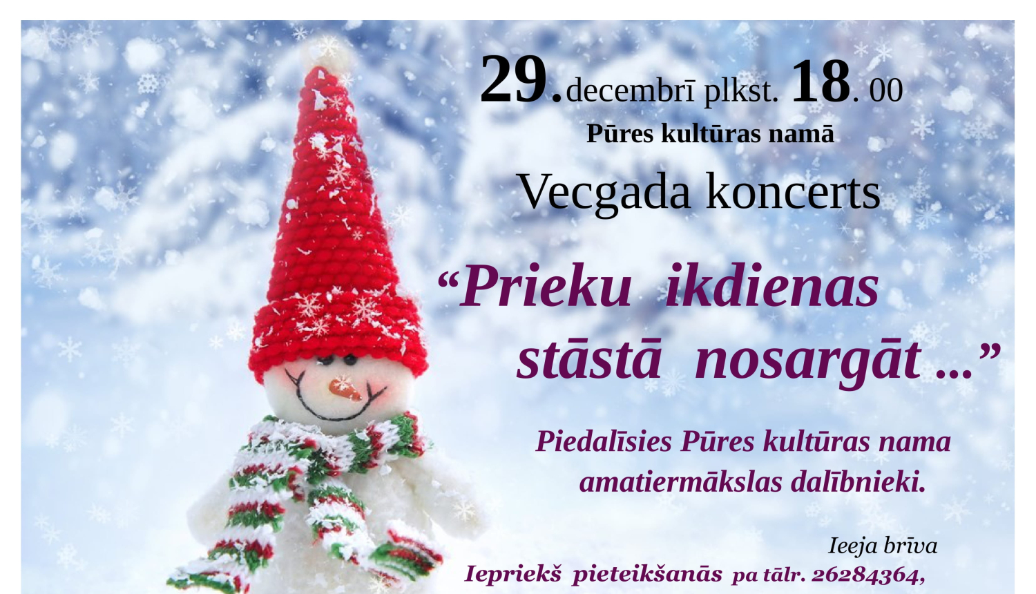 Vecgada pasākums Pūrē