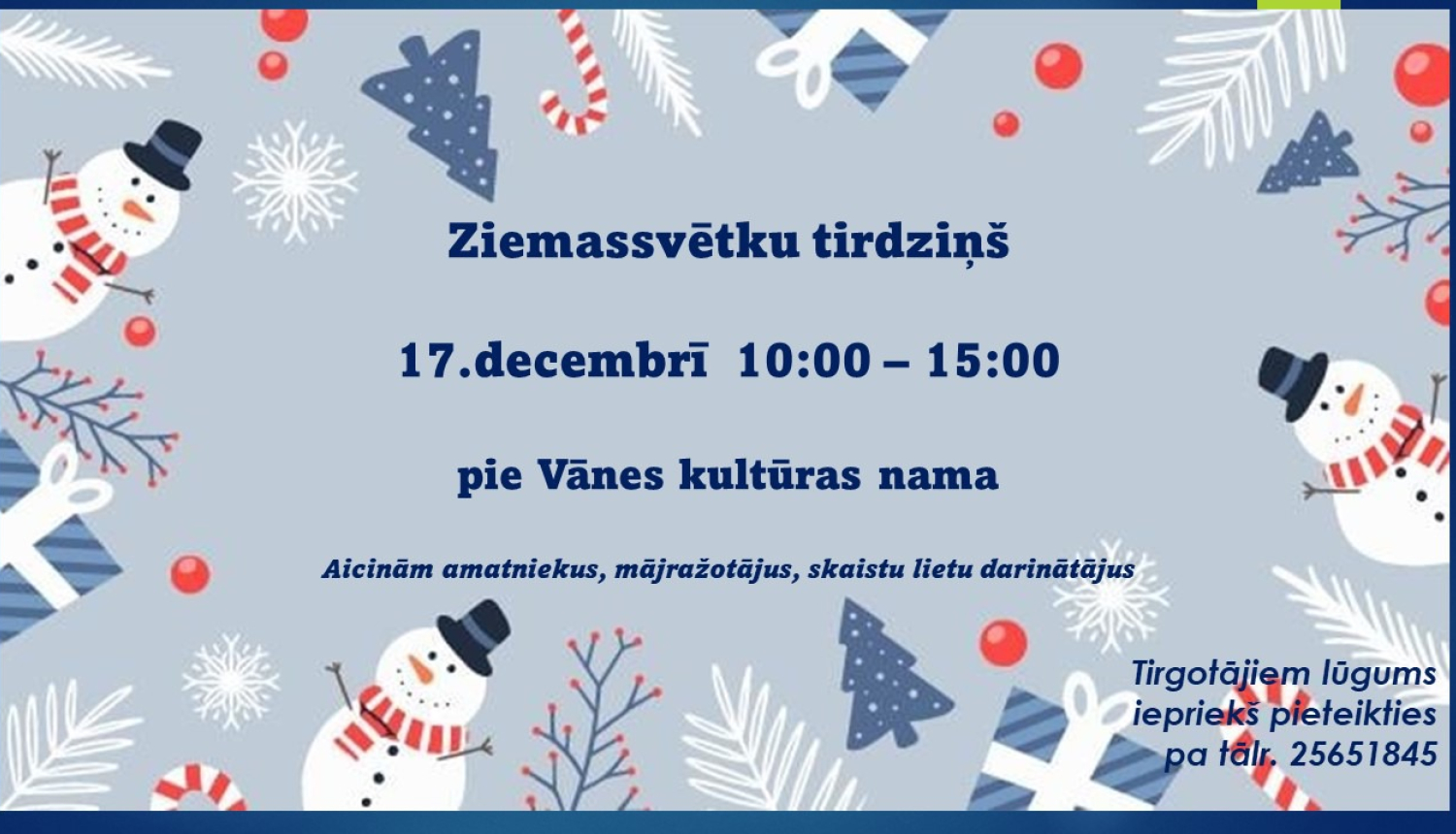Ziemassvētku tirdziņš Vānē