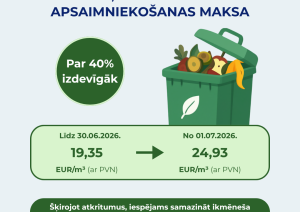 Apstiprināts tarifs par nešķirotu atkritumu apstrādes pakalpojumu