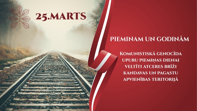 Komunistiskā genocīda upuru piemiņai veltīti atceres brīži Kandavas un pagastu apvienības teritorijā