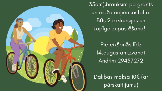 Sporta klubs "Kandava" aicina uz ikgadējo velobraucienu