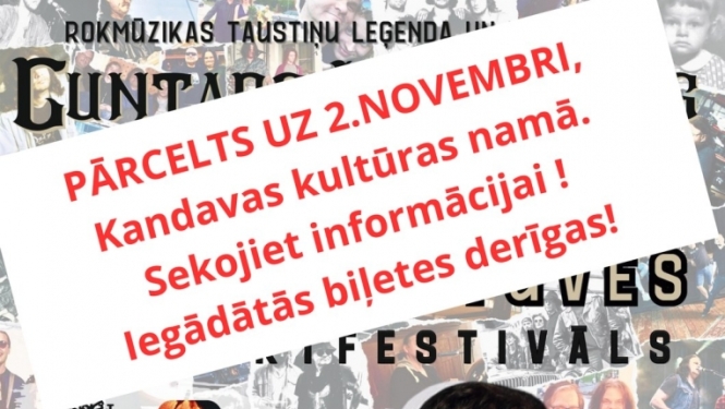 Koncertfestivāls ar Guntaru Mucenieku PĀRCELTS uz 02.11.2024