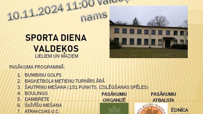Sporta diena Valdeķos