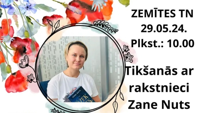 Tikšanās ar rakstnieci Zane Nuts