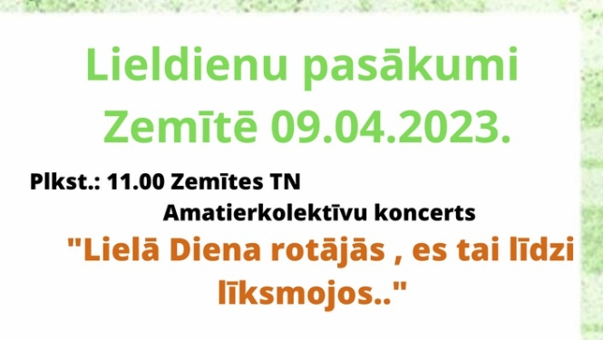Lieldienu pasākumi Zemītē