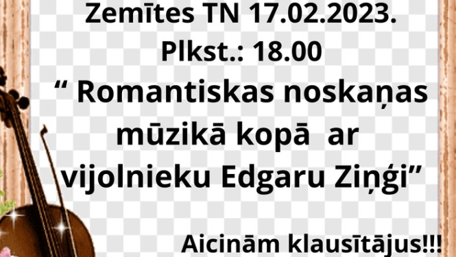 Romantiskas noskaņas mūzikā kopā ar vijolnieku Edgaru Ziņģi