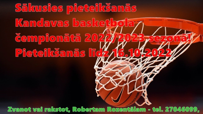 Piesakies Kandavas čempionātam basketbolā vīriešiem!