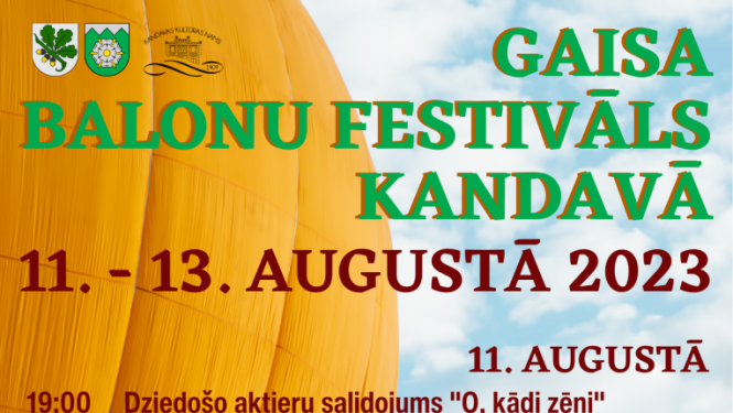 Gaisa balonu festivāls Kandavā 2023