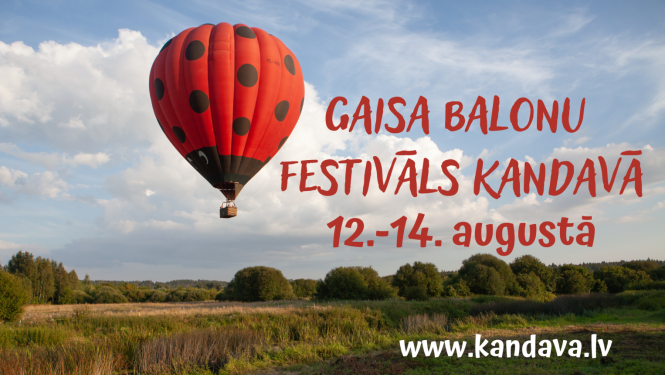 No 12. - 14. augustam Gaisam balonu festivāls Kandavā