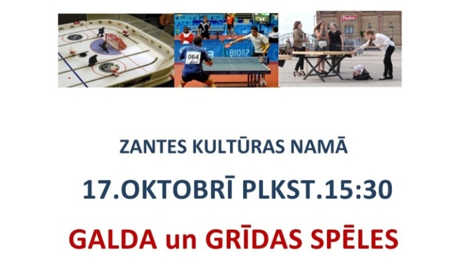 Galda un grīdas spēļu pēcpusdiena