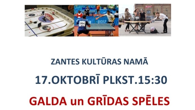 Galda un grīdas spēļu pēcpusdiena