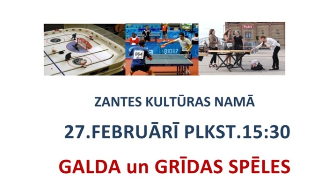 Galda un grīdas spēļu pēcpusdiena bērniem un jauniešiem