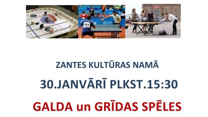 Galda un grīdas spēļu pēcpusdiena