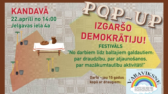 Latvijas Vācu savienības rīkotā aktivitāte "POP-UP Izgaršo demokrātiju"
