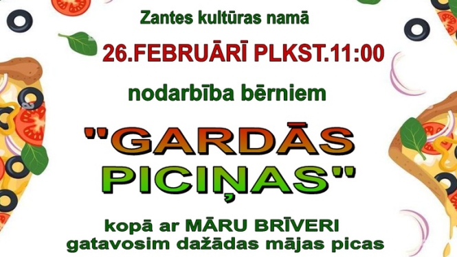 Nodarbība bērniem "Gardās piciņas"