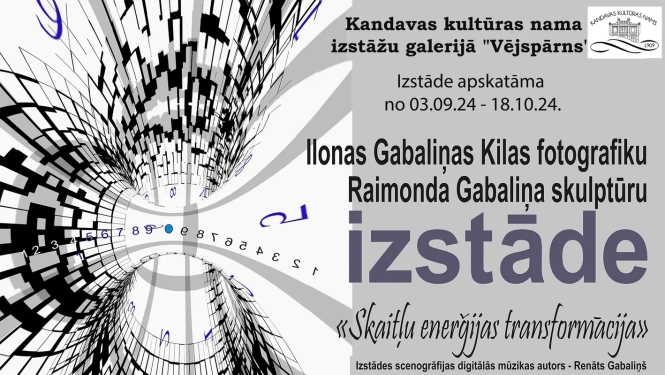 Skulptora Raimonda Gabaliņa un fotografiķes Ilonas Gabaliņas Kilas kopizstāde "SKAITĻU ENERĢIJAS TRANSFORMĀCIJA"