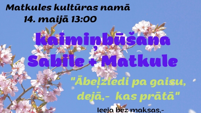 Ābeļziedi pa gaisu, dejā,- kas prātā