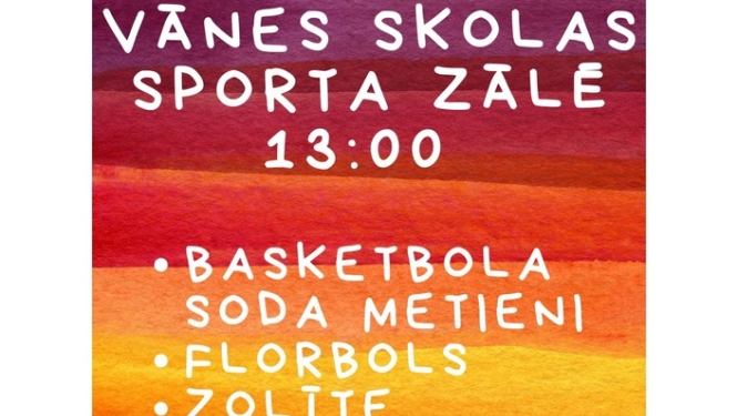Sportiskas aktivitātes Vānē