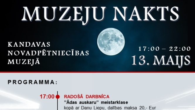 Muzeju nakts Kandavas novadpētniecības muzejā