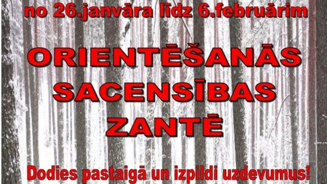 Orientēšanās sacensības Zantē