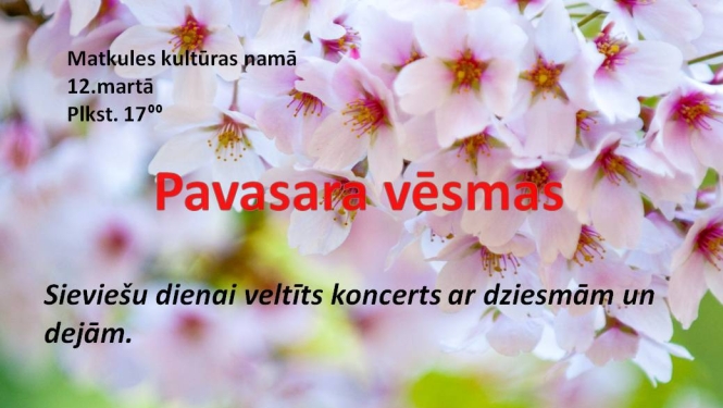 Sieviešu dienai veltīts koncerts "Pavasara vēsmas"